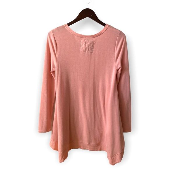 CUPIO Asymmetrical Long Sleeve Pink Tunic - Picture 5 of 8